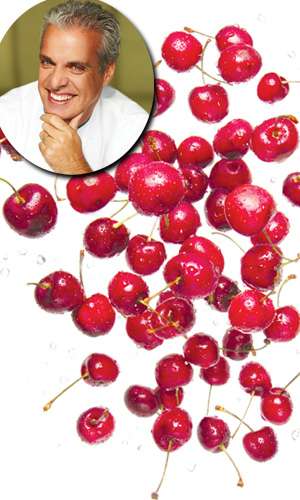Eric Ripert photo by Nigel Parry; Cherries photo by Chris Stein