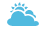 mostly cloudy