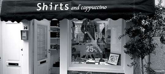 shirts and cappuccino