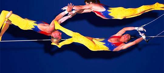 Aerial stunts at the Circus Circus Hotel