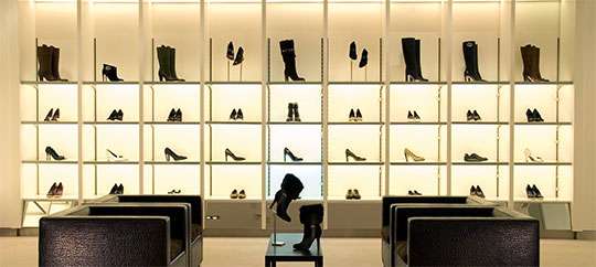 Range of shoes at Harvey Nichols
