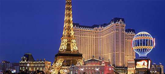 Paris hotel and Eiffel Tower